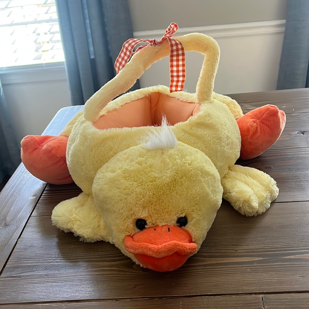 Plush Duck Easter Basket